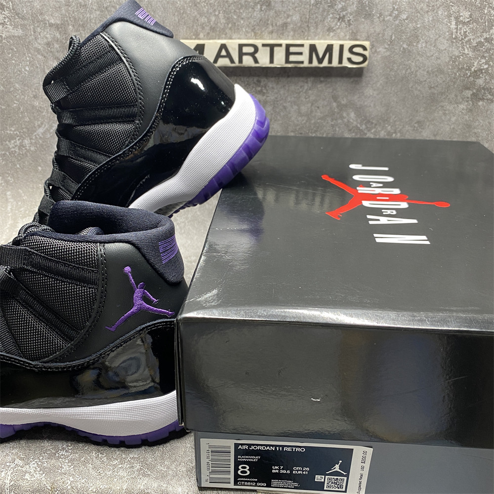 Jordan 11 Retro black purple