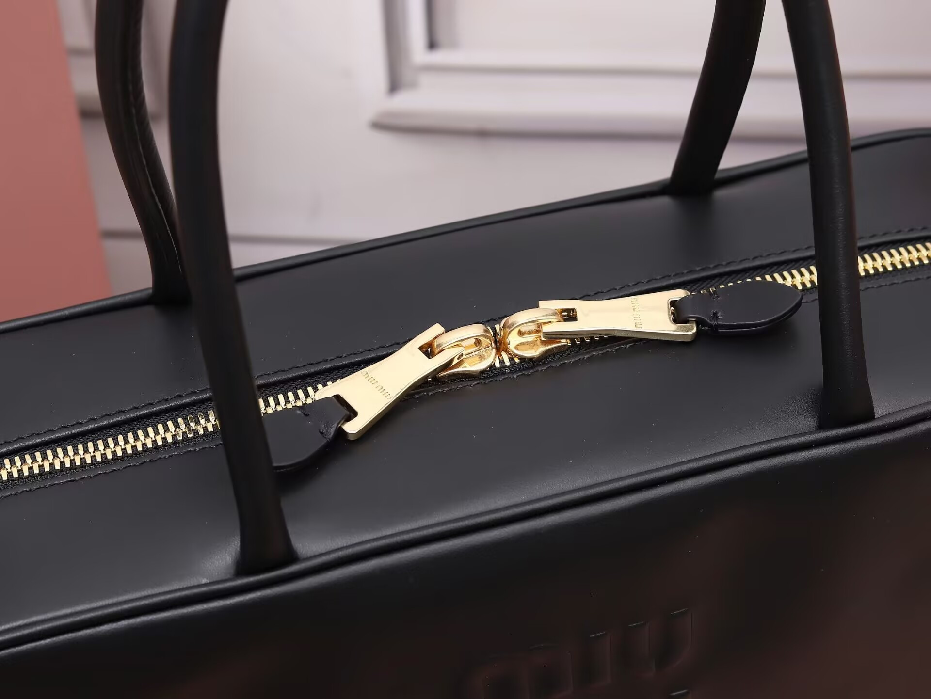 Miu Miu Leather Beau Bag 34x23x12cm