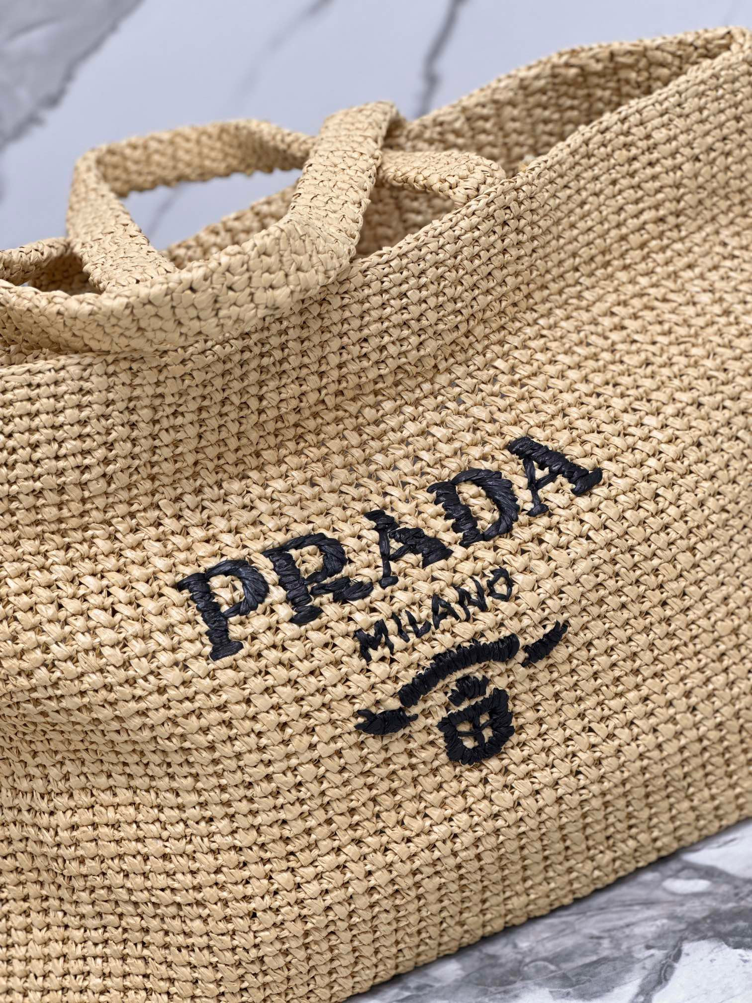 Pra*a crochet tote bag color natural
