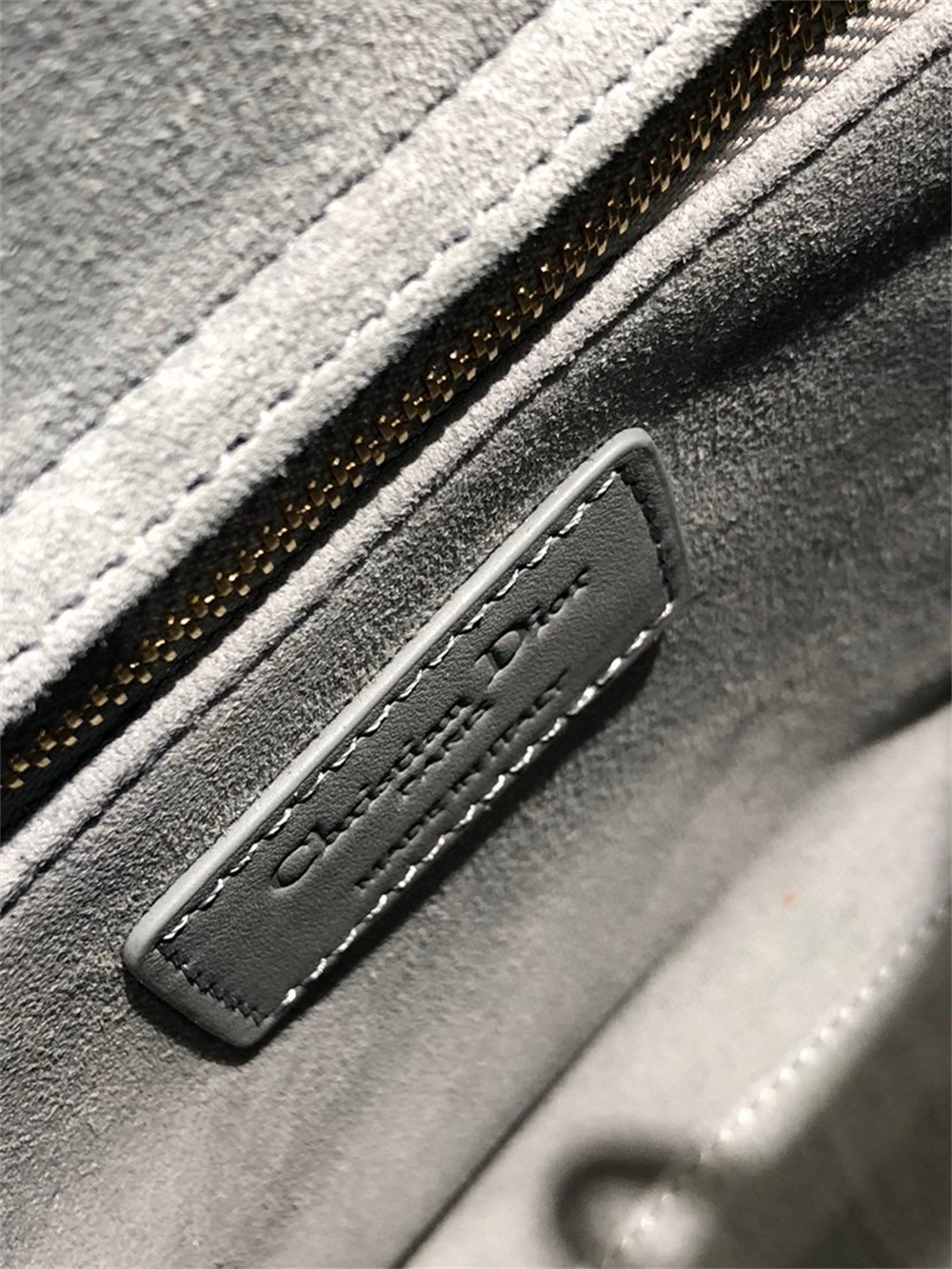 medium lady D*or bag 9.5 x 8 x 4.5 inches