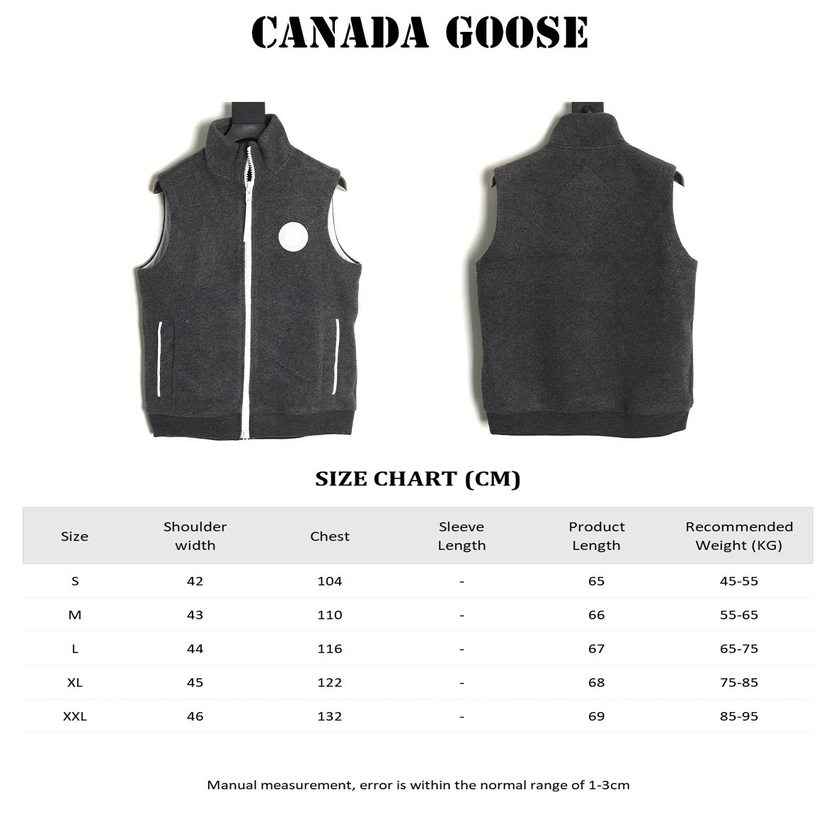Can*a Go*e lambskin vest