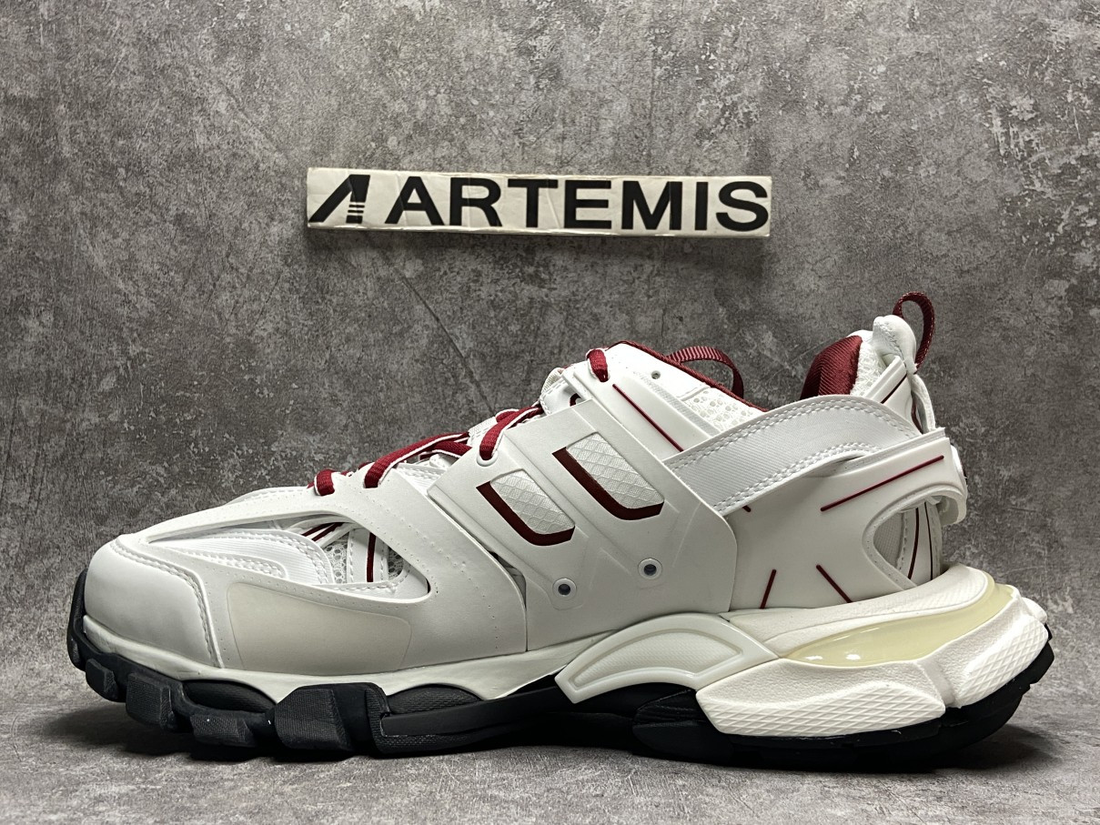 Balenciga Track White Burgundy
