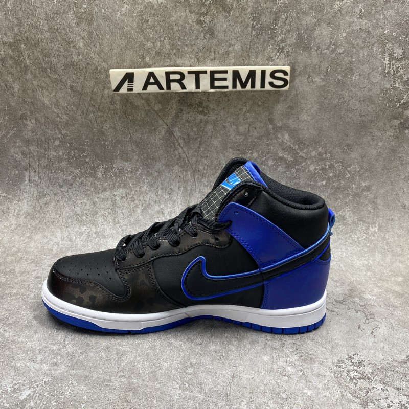 Nike Dunk High SE Camo Black Royal