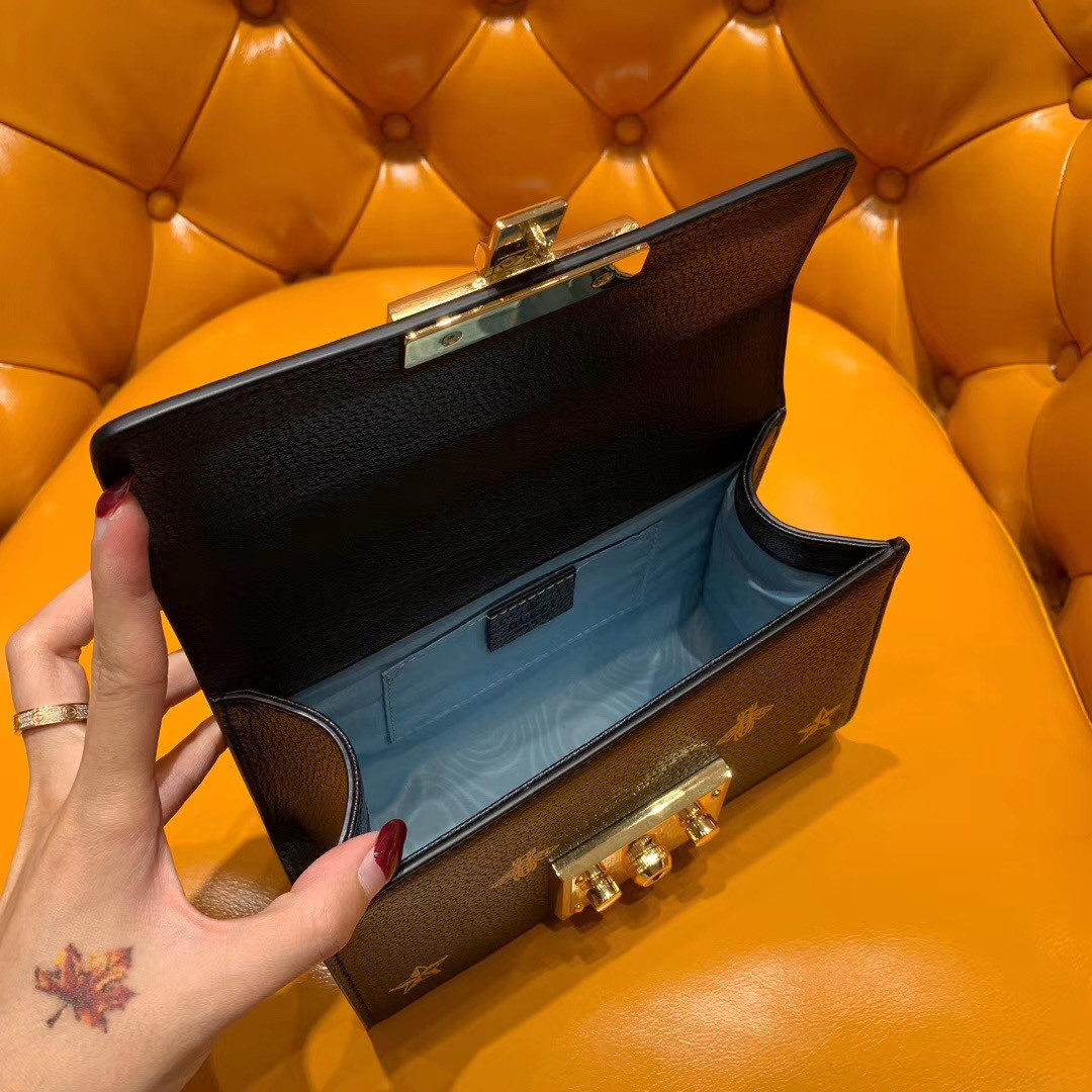 G*u*i padlock shoulder bag 20cm