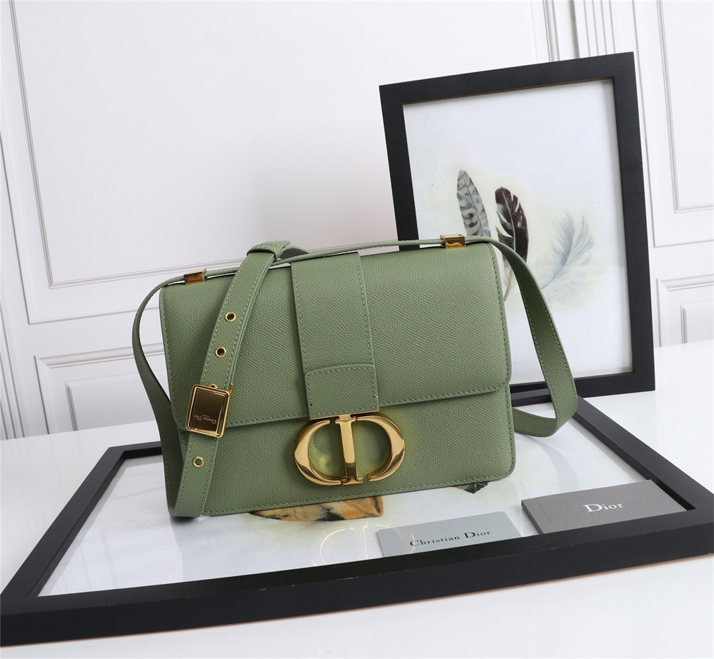 D*or 30 montaigne chain bag grained green