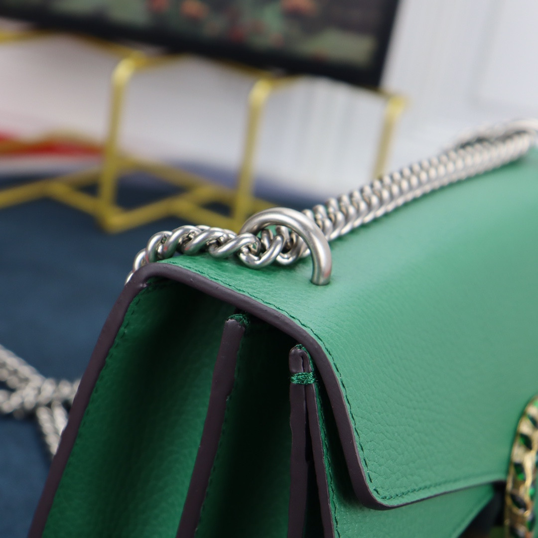 G*u*i dionysus small shoulder bag green 28x18x9cm