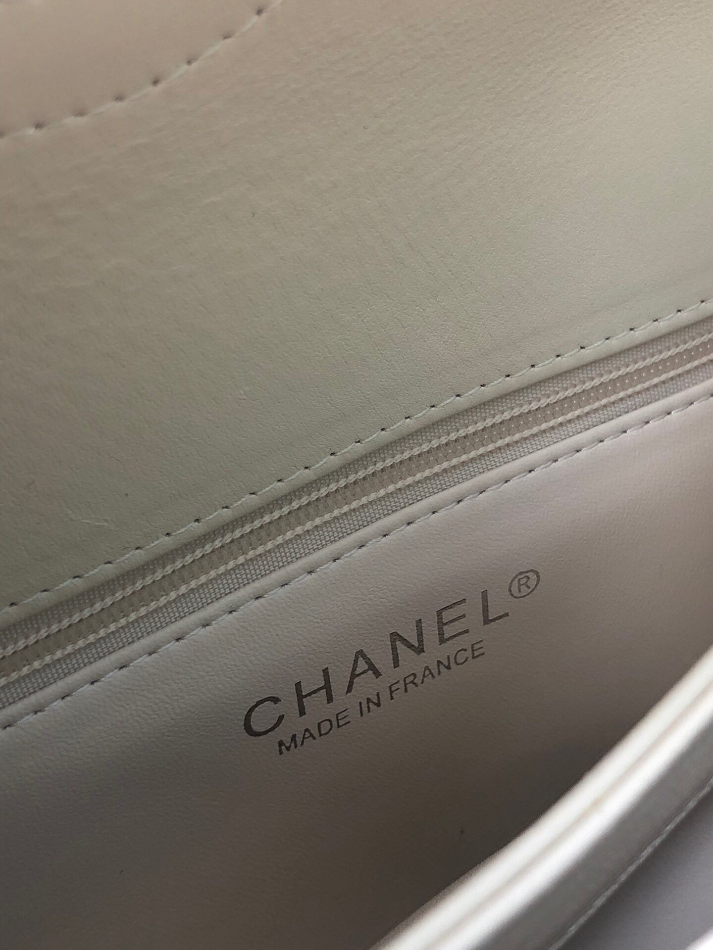 Ch*el flap bag with top handle 6.6 × 9.8 × 4.7 in