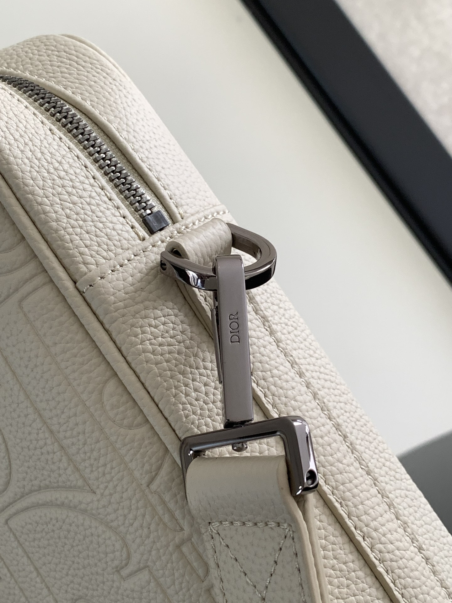 D*or briefcase white D*or gravity leather and white grained calfskin 37 x 28 x 6 cm