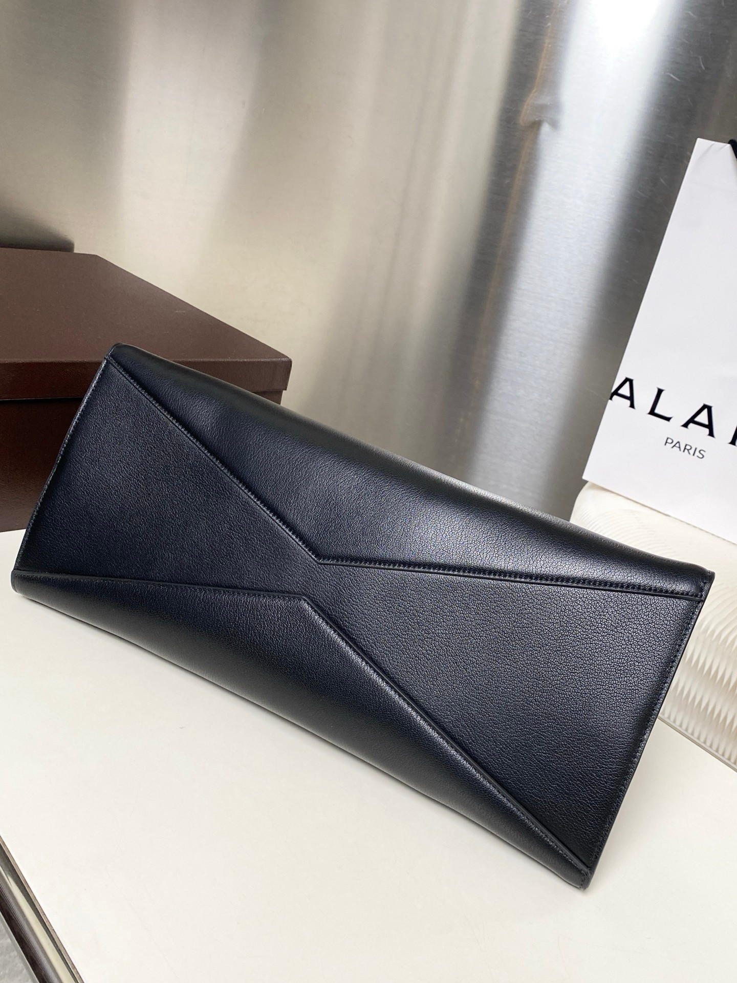 ALAÏA LE TECKE Large Double-Zip Bag 42x21.5x18.5cm